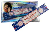 Wierook Satya Nag Champa - wierookstokjes - doos met 12 pakjes van 15gram