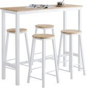 Vicco Bartafel set Dominic, Antraciet/wit, 116 x 37 cm met 2