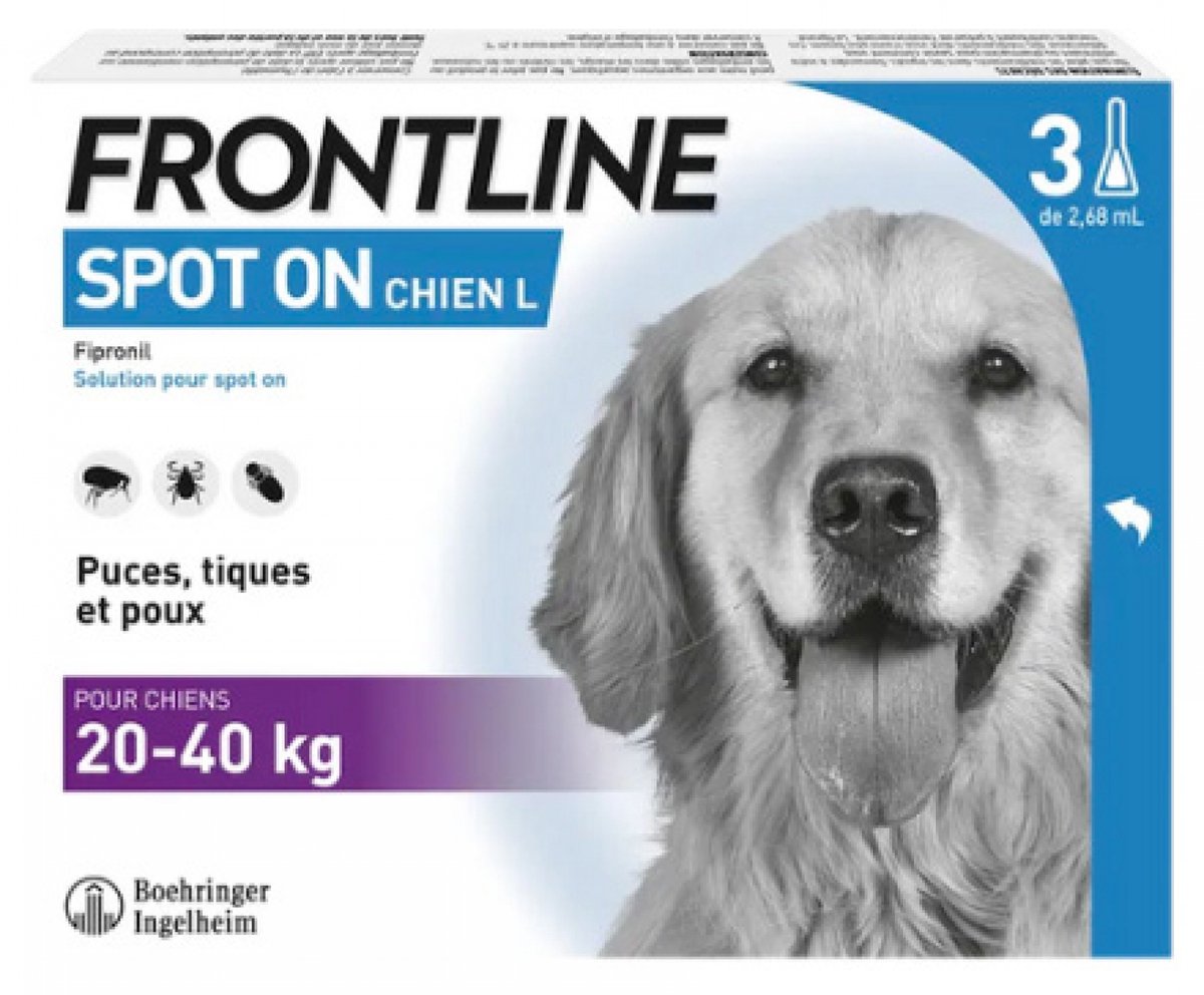 Frontline Spot-On Hond L (20-40 kg) 3 Pipetten