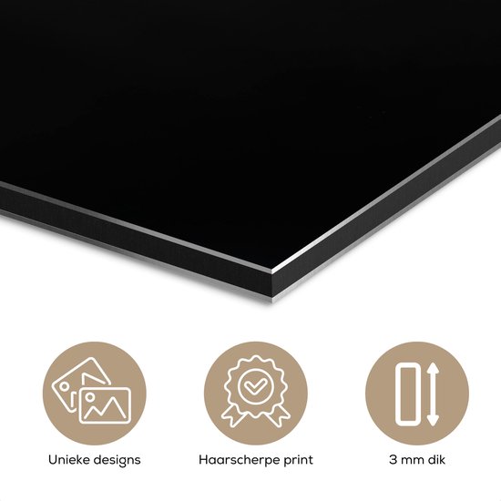 Aluminium schilderij 120x90 cm - Wanddecoratie metaal - Vlinder - Monochroom - Balans - Metalen muurdecoratie woonkamer - Decoratie industrieel - Foto op dibond - Industriële accessoires slaapkamer