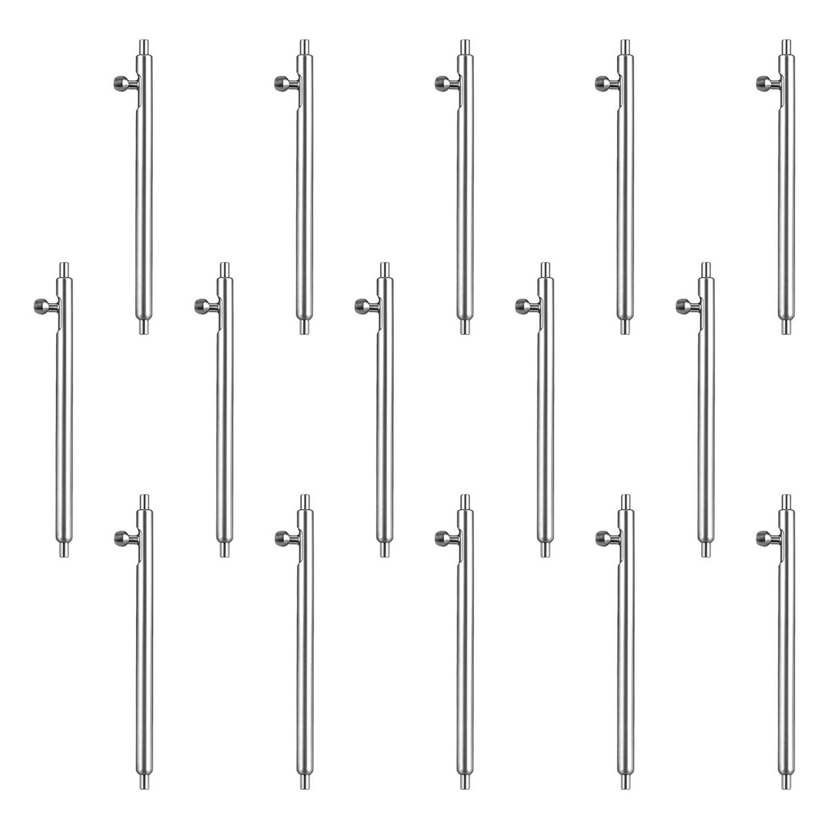 JGS Premium - 15 stuks vervangingspennen voor horlogebanden 22 mm - RVS veerpennen - Snelle ontgrendeling - Horlogeband reparatiekit