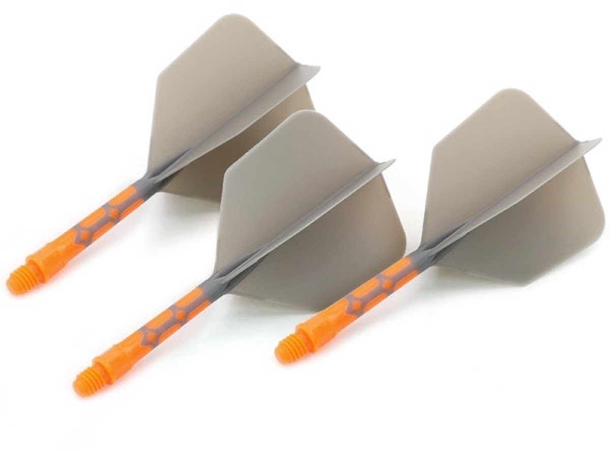 Cuesoul - ROST T19 Integrated Dart Flights - Big Wing - Grey Orange L