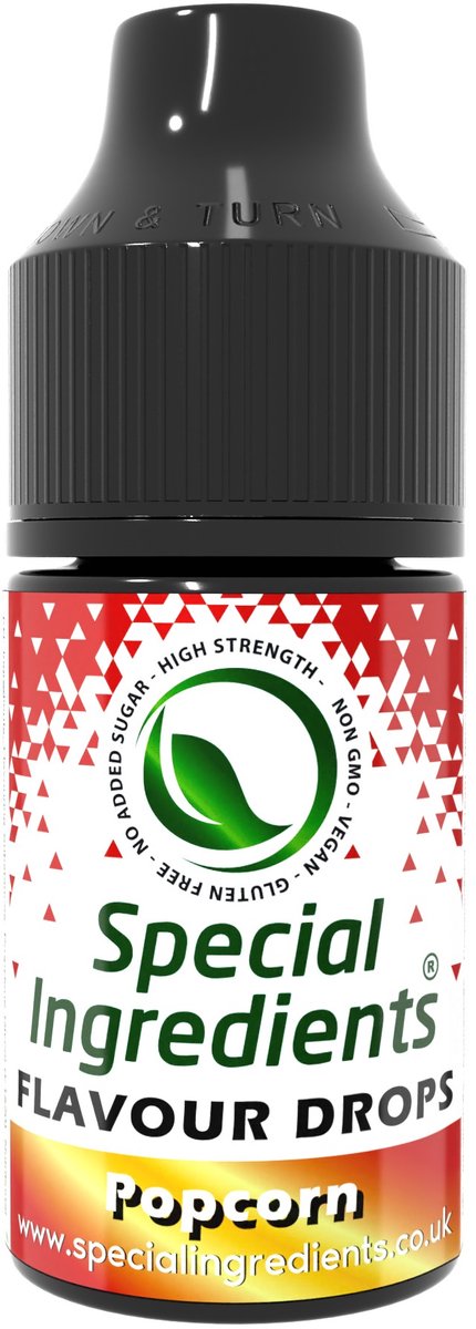 Popcorn Smaak Druppels - 30 ml - Smaakdruppels - Flavour Drops - Moderne Gastronomie - Moleculair Koken - Hersluitbare Pot - Recycled Plastic