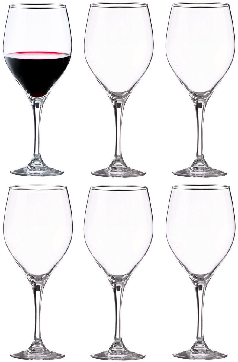 Vicrila wijnglazen Sauvignon - 6x stuks - voor rode en witte wijn - 580 ml - 23 x 10 cm - transparant - Horeca kwaliteit - Hard glas