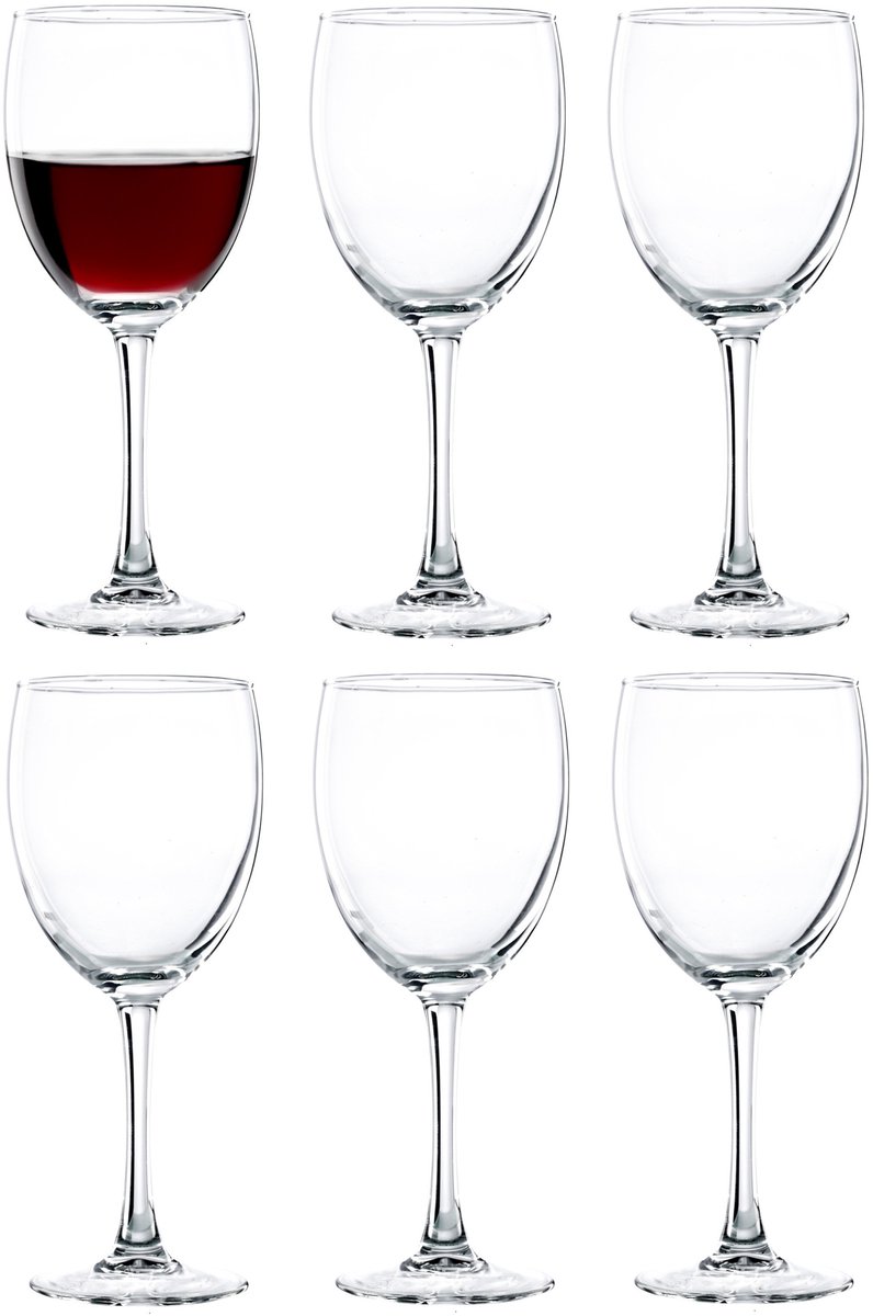 Vicrila wijnglazen Chardonnay - 12x stuks - voor rode en witte wijn - 420 ml - 21 x 9 cm - transparant - Horeca kwaliteit - Hard glas