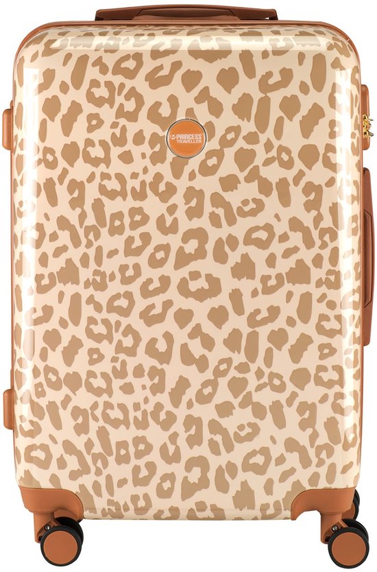 Princess Traveller Leopard - Reiskoffer - Crème/Taupe - M - 66cm