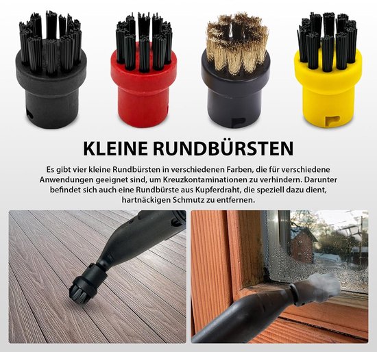 14-delige accessoireset voor stoomreiniger - geschikt voor diverse taken - 14 stuks — afbeelding 2