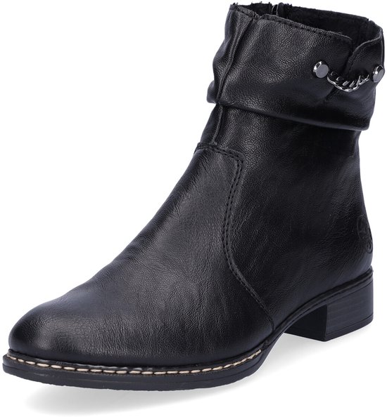 Rieker dames enkellaars zwart bol