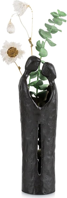 XMGZQ Romantisch paarstandbeeld, abstract paar sculptuur kleine plank ornamenten voor woonkamer, paar knuffelen standbeeld beeldjes ornamenten voor planken, paar sculpturen geschenken voor