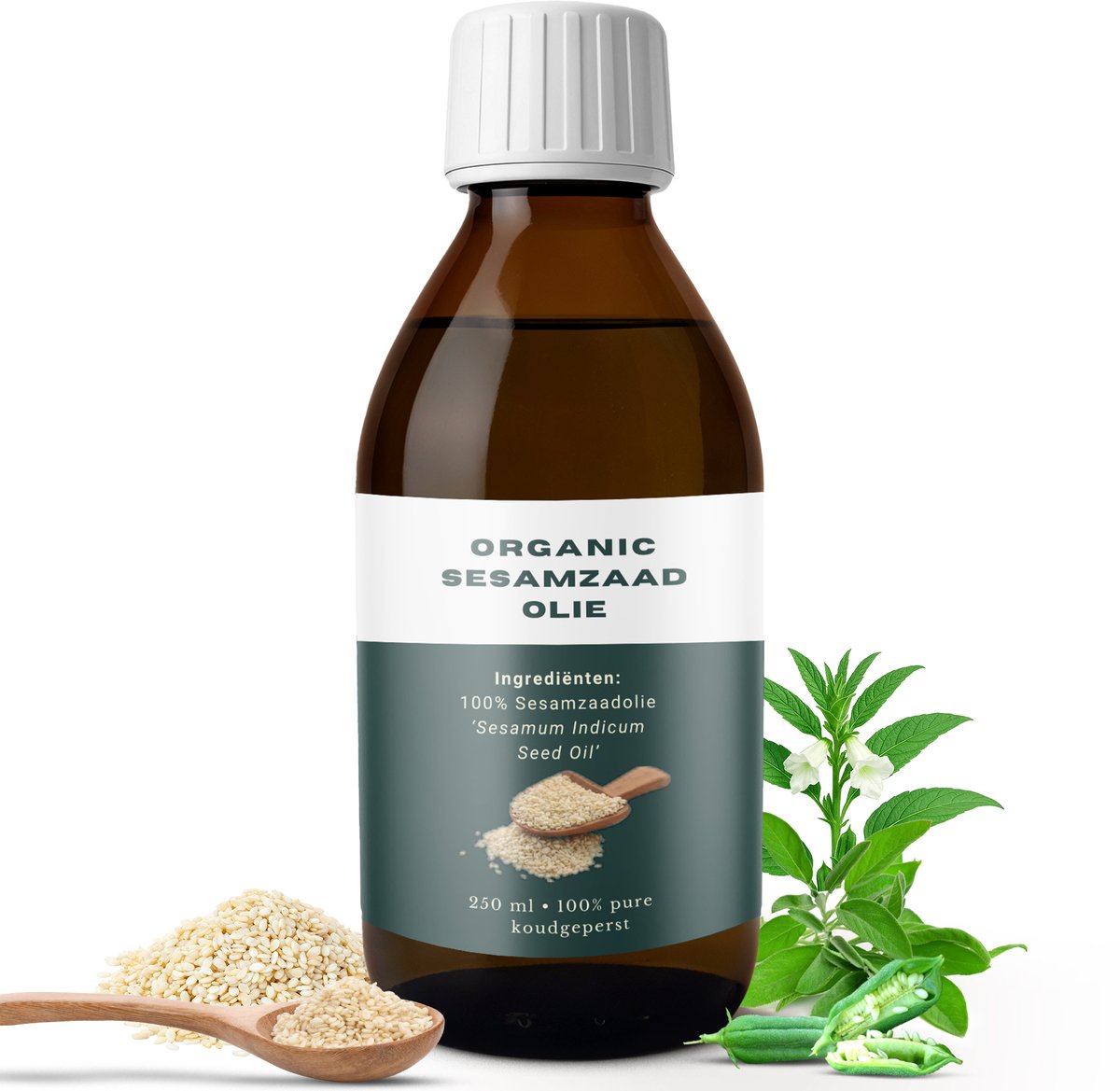 Relax Master® Biologische Sesamolie 250 ml – 100% Natuurlijk & Koudgeperst – Ayurveda Massageolie – Voor Huid, Haar & Zelfmassage