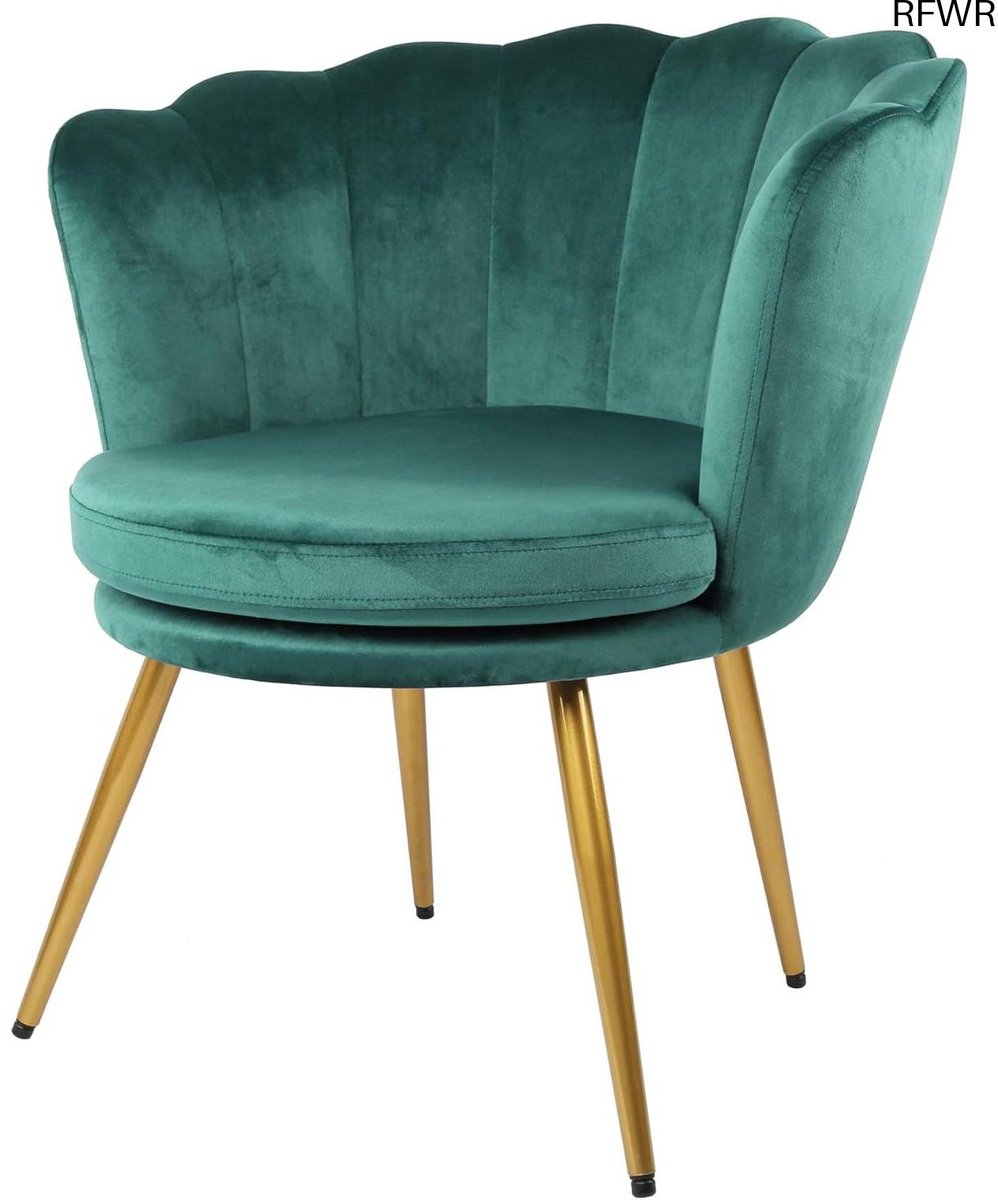 RFWR Metaal Groene Fauteuil in Art-Decostijl, One Size