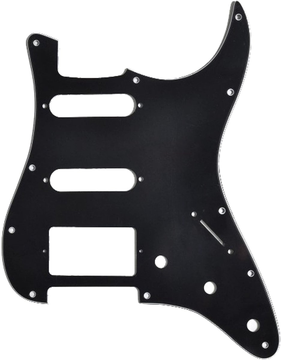 Göldo Pickguard voor HSS Strat zwart slagplaat - Pickguard