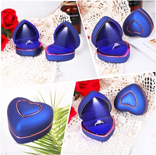 Geschenke 24 Hartvormige ringendoos met gravure (ringen, walnoothout