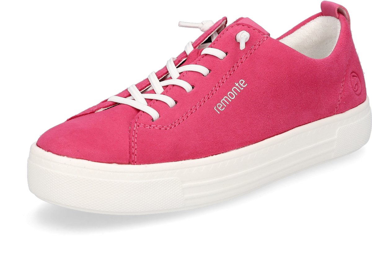 Remonte dames leren sneaker fuchsia