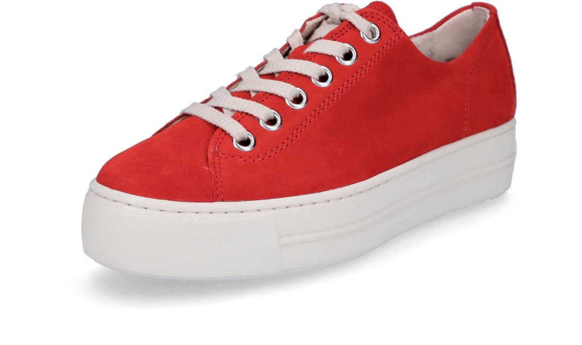 Paul Green 4790 - Lage sneakersDames sneakers - Kleur: Rood - Maat: 40