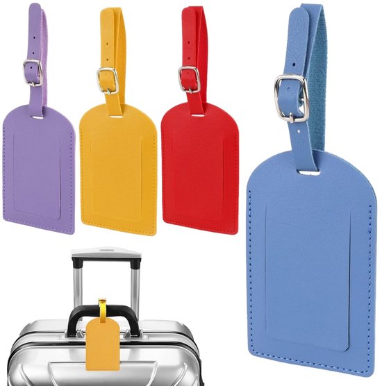 5 stuks bagagelabels, kleurrijke kofferlabels met naam ID-kaart, siliconen bagagelabel - perfect voor reizigers