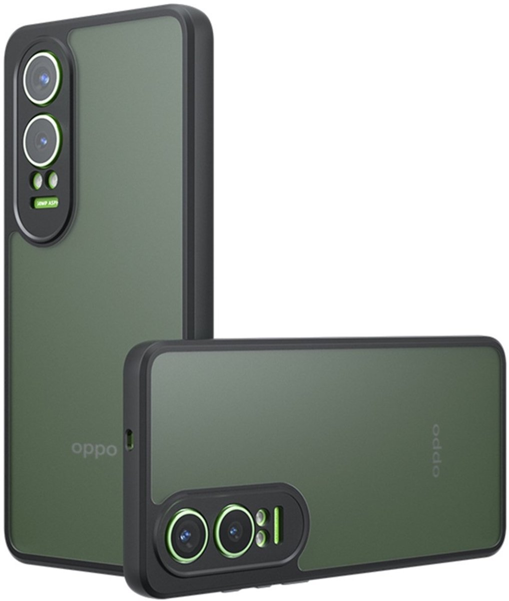 Coverup Hoesje - Geschikt voor OnePlus Nord CE4 Lite 5G Hoesje - Coverup Mat Transparante Back Cover met Camera Cover - Zwart