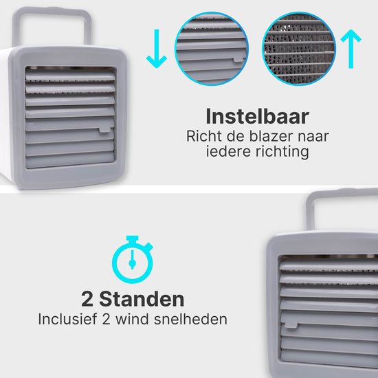 Mini Climatiseur Portable USB – Refroidisseur D'Air Sans Lame, Silencieux & Économe – Chambre, Bureau, Cuisine