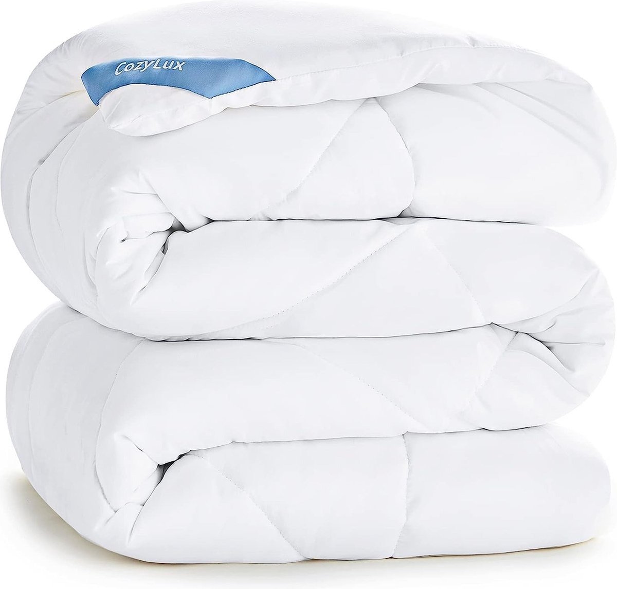 QPFO® Vierseizoenendekbed 240x260 cm - Ademend microvezel dekbed 300gsm - Wit en superzacht