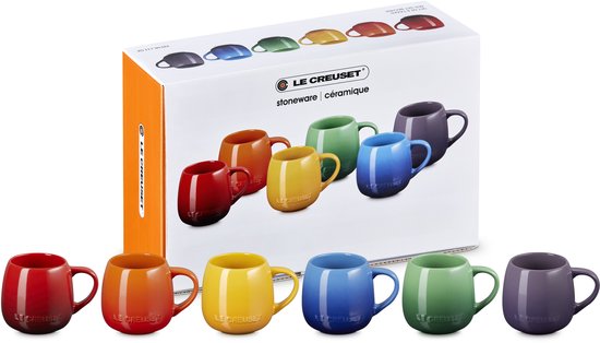 Tasses Le Creuset Vancouver Coupe 320 ml Couleurs arc-en-ciel Set de 6