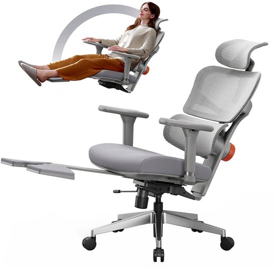 Efomao ergonomische bureaustoel, PU leren directeurstoel, bureaustoel