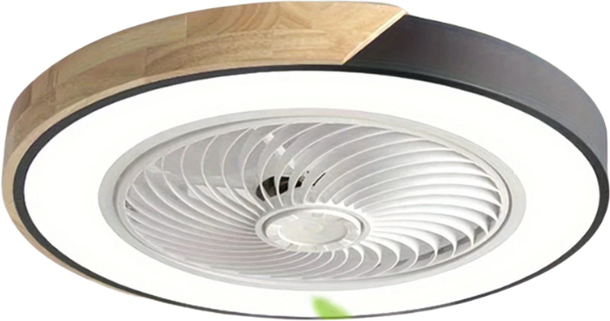 Nivard Plafondventilator - Met Verlichting - Plafond Ventilator - Met Lamp - Plafonniere Met Ventilator - Met Licht - Zwart