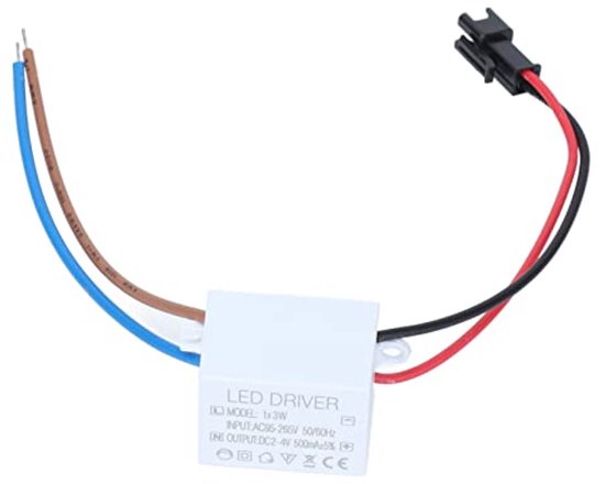 LED Driver, Ingang AC95‑265V Uitgang 2‑4VDC 500mA 1X3W LED Driver ...
