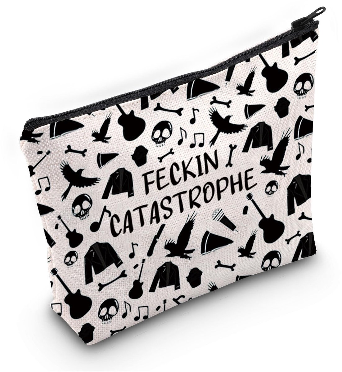 Book Inspired Gift Feckin Catastrophe Makeup Bag Leather and L Cosmetic Bag Bookish Merch, Feckin Catastrophe Bag