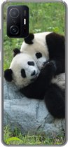 Coque de téléphone compatible avec Xiaomi 11T Pro - Pandas - Herbe - Pierre - Coque en Siliconen