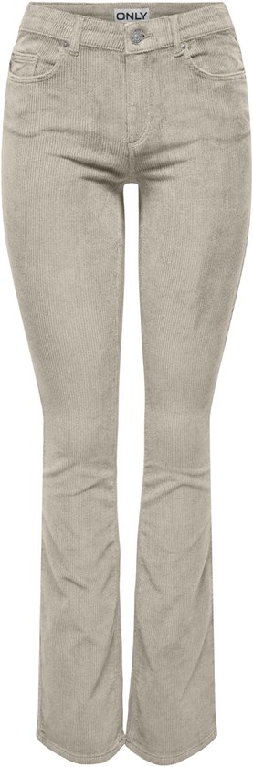 Only Broek Onlmary-global Mid Cord Flared Pnt 15304256 Oatmeal Dames Maat - W38 X L32