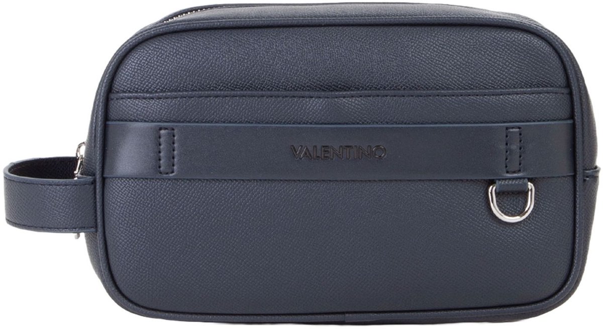 VALENTINO toilettas Landon Soft Cosmetic Case Blu donkerblauw