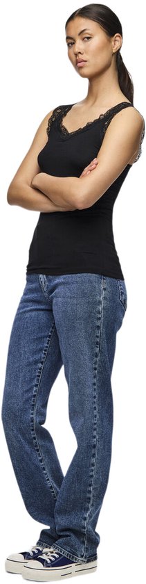 PIECES PCBARBERA LACE TOP NOOS BC Dames Tanktop - Maat S