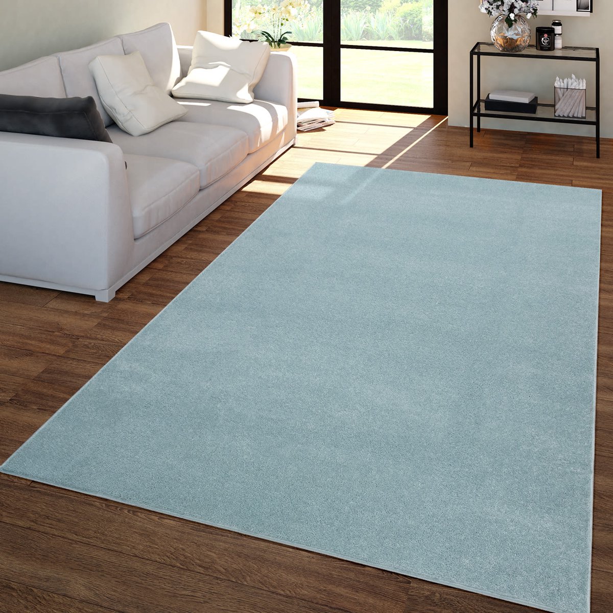 Woonkamertapijt Kurflor effen design modern en tijdloos