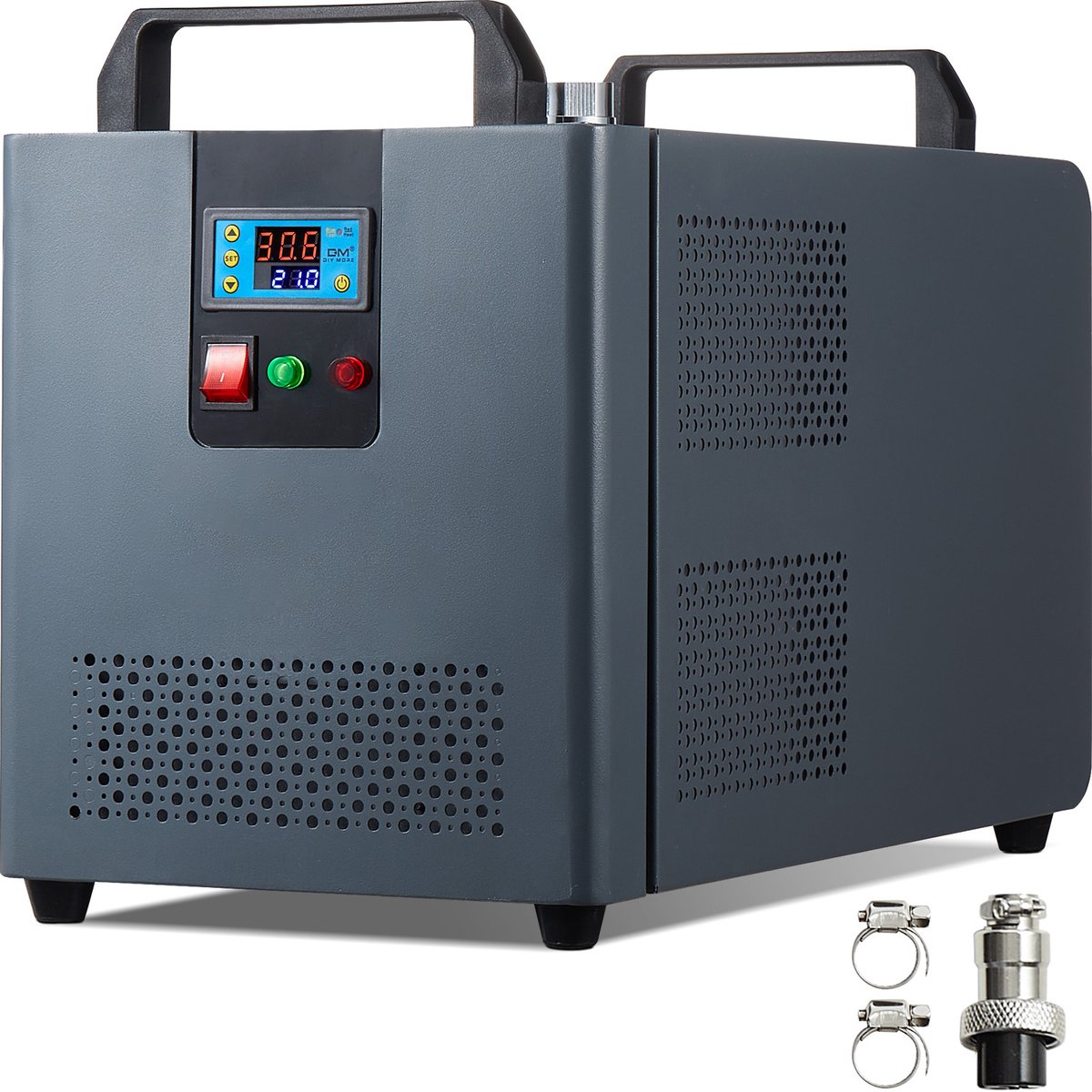 IndustriëLe Waterkoelmachine Kh-6000, 200 W, Tank Van 12 Liter, Debiet 7,8 L/Min, Compressorkoelmachine voor Co2-Lasergraveermachine