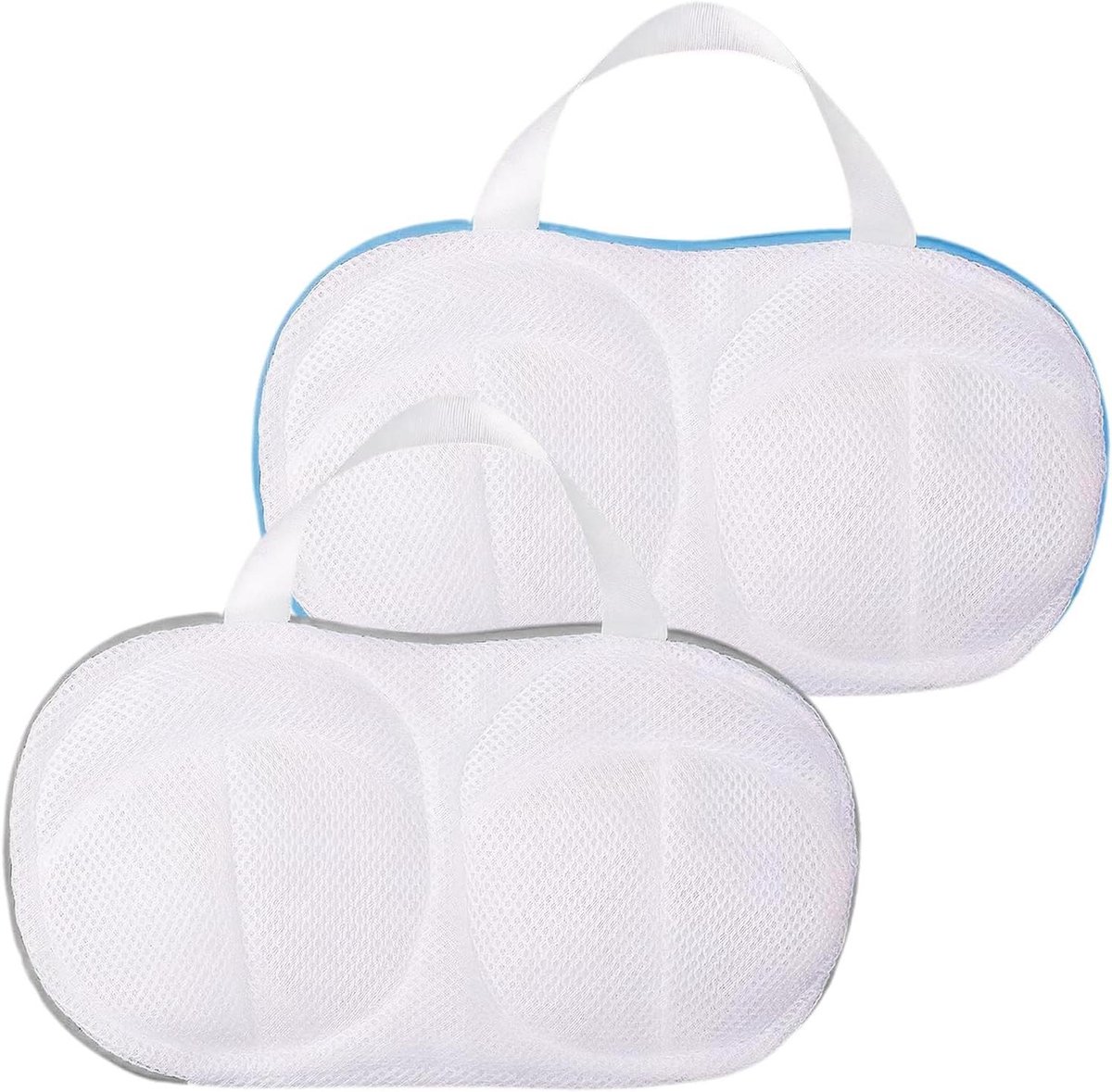 Netzak voor beha's en sokken - set van 2 stuks - ideaal voor de wasmachine - rits en ritssluiting - waszak voor delicate items - afmeting 30 x 20 cm