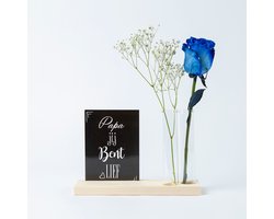 BloomGift | Brievenbus Cadeau | Vaderdag Kaarthouder | Vaderdag | Bloemen | Kaarthouder met 2 vaasjes