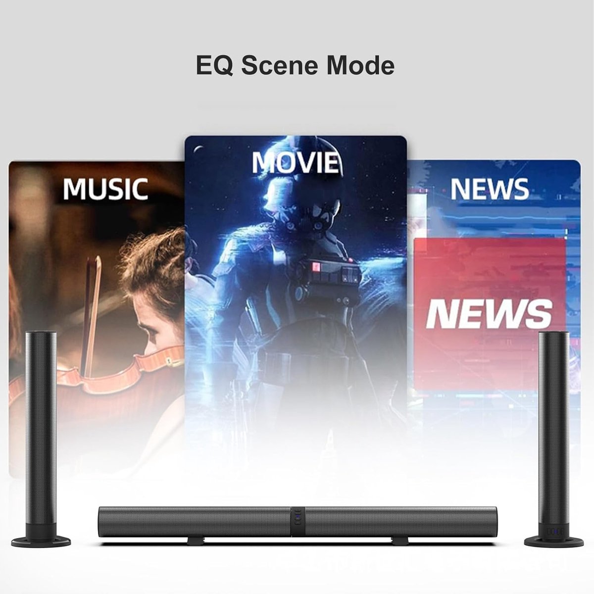 Afbeelding 3 van Soundbars Voor TV - Alles In Één - 3D Surround Sound - Bluetooth - Met Afstandsbediening - Film/Muziek/Nieuws/Mode - Soundbar - Box - Speaker - Soundbar Voor TV - Soundbars - Soundbar Geschikt Voor TV - Compact Model - Werkt Op Alle TV's