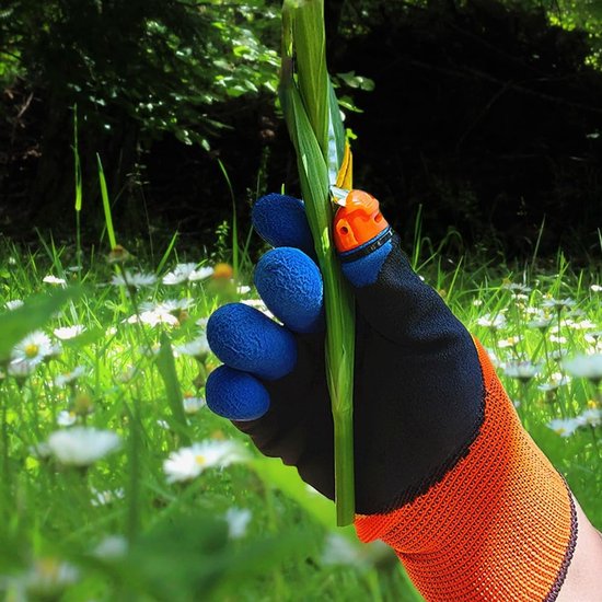 ZVD 1 set tuingereedschap siliconen duimmes - plukker voor het snel plukken van fruit en groenten - damesmaat klein - tuingereedschap voor snijden en snoeien van Merkloos	 — afbeelding 3