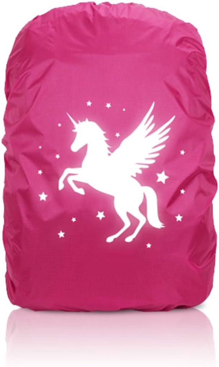 Inovra Plus - Regenhoes 35 liter rugzak met reflecterende regenbescherming - waterdicht en reflecterend - schooltas cover met reflector - jongens en meisjes - beginners