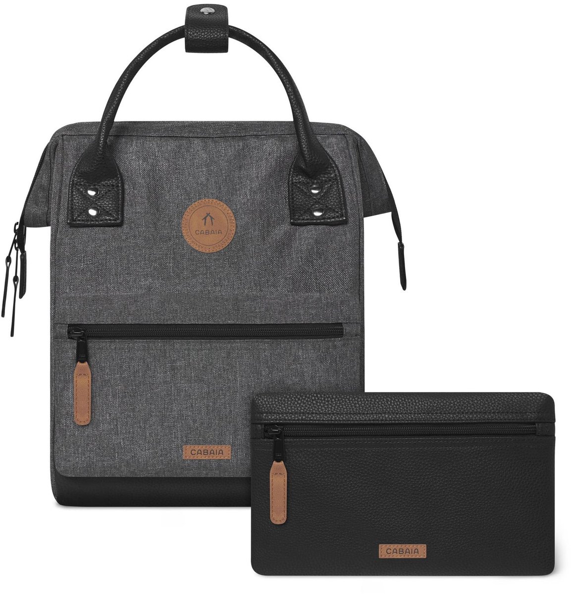 CABAIA vrije tijd rugzak rugzak met laptopvak Adventurer Melanged Backpack 10L Luxembourg donkergrijs
