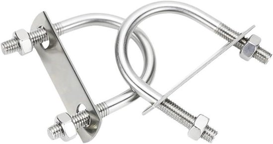 6-pack ronde gebogen U-bouten van koolstofstaal, M8 U-klem