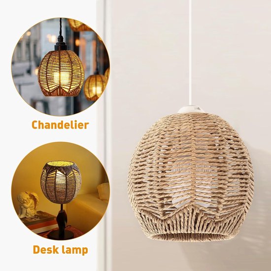 Lampenkap van rotan voor hanglamp - Leven op Bali