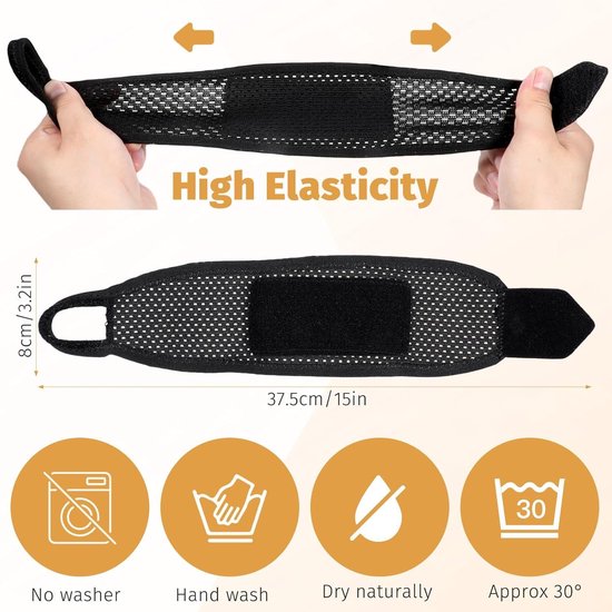 Polsbrace voor ganglioncyste, artritis, carpale tunnel, ademende sport-/fitnesspolsondersteuning, voor linker- en rechterhand man en vrouw (zwart-2pack