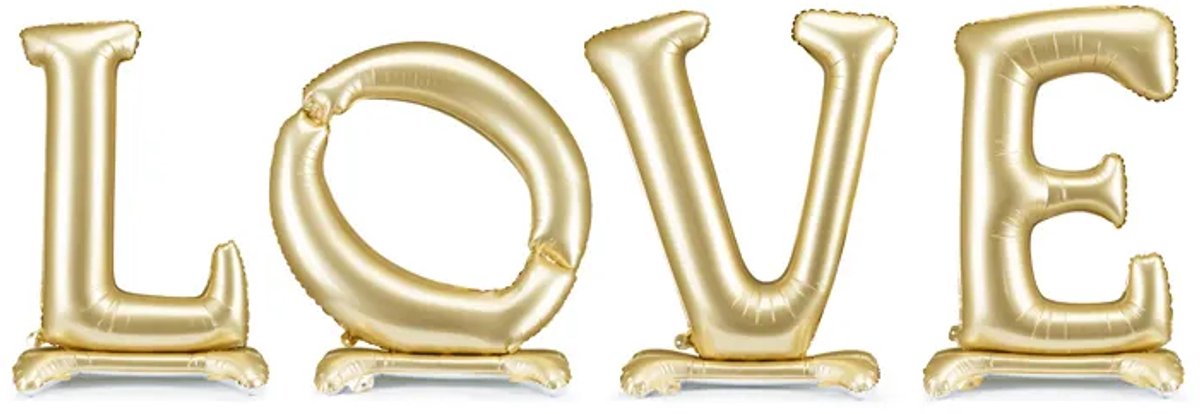 Staande Folieballon LOVE Goud 300cm
