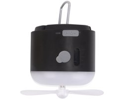 Draagbare LED-kampeerverlichting, ventilator, koelend en bevochtigend, tentverlichting voor kamperen, SOS-verlichting, mini-nevelventilator, oplaadbare batterij van 1200 mAh, kan worden gebruikt voor kamperen in de buitenlucht
