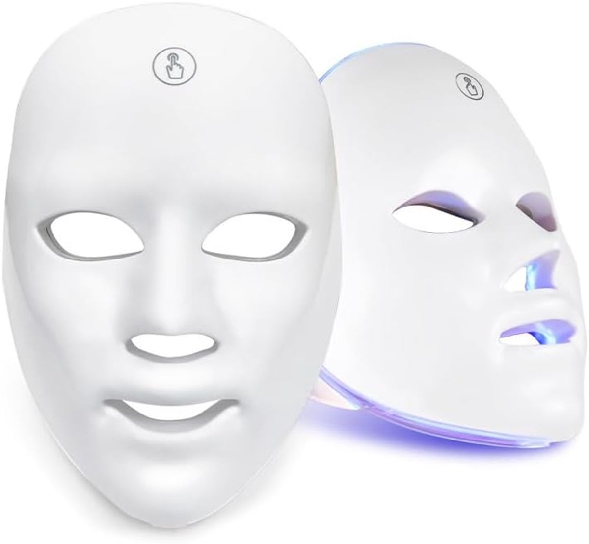 Gezichtsver zorging sapparaat - 7-kleuren lichtmasker - Gezicht Lichttherapie - Draadloos - Gezichtsver zorging sapparaat - Oplaadbaar - Geïntegreerd masker licht - Schoonheidsmaskertool - Wit