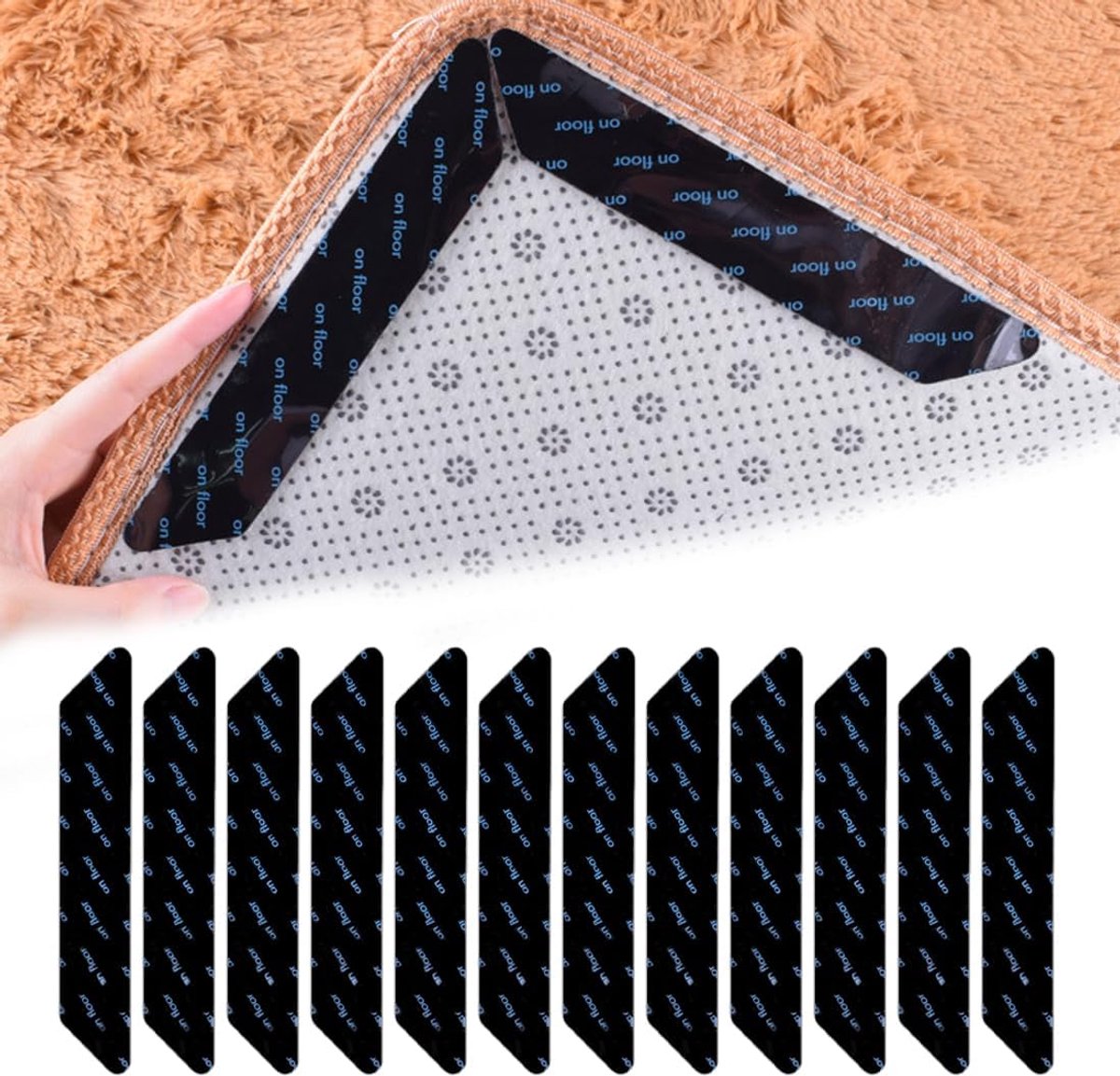 Tapijtplakband - Antislip oplossing - 12 stuks