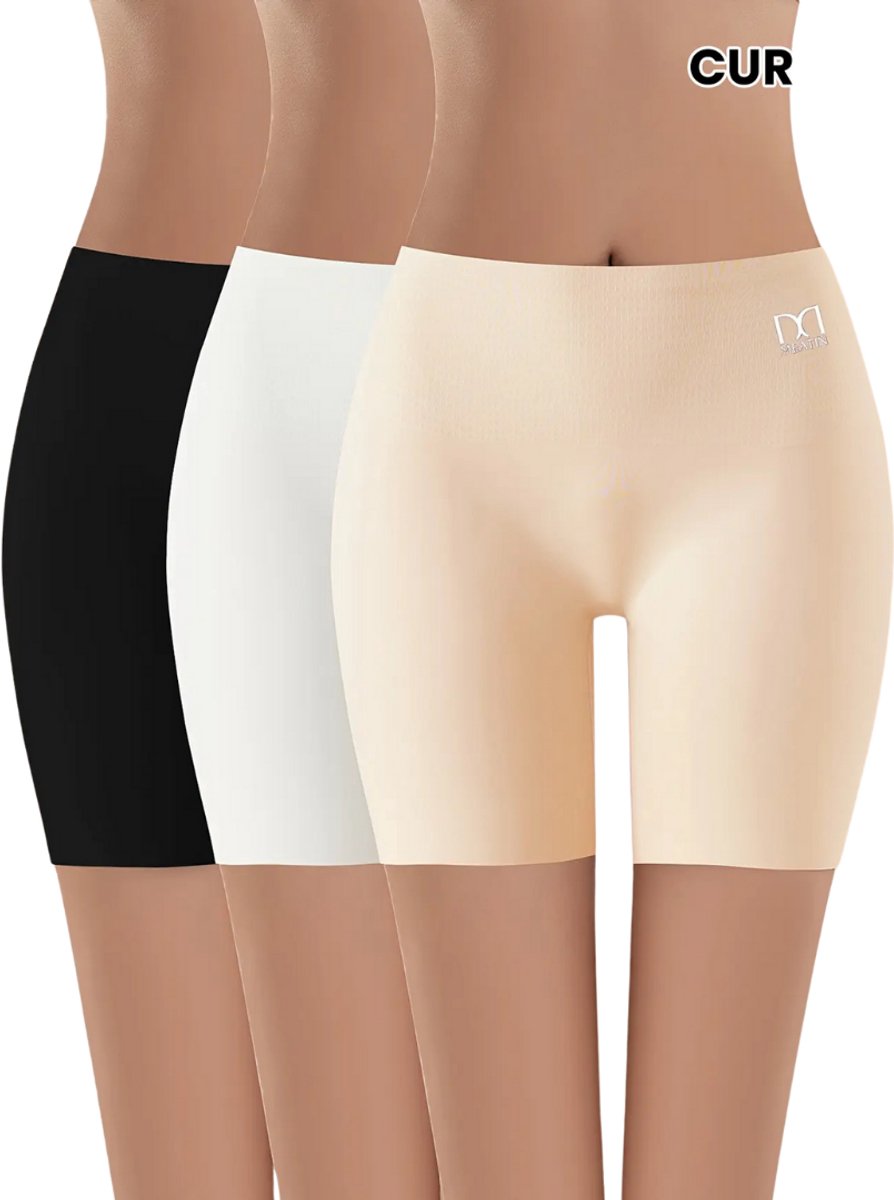 Livano Biker Short Dames Korte Legging Lange Onderbroek Bikershort Met Pijpjes 3 Pcs Gemengd