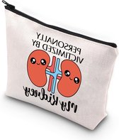 Allecto Plus - Nierbewustzijn Geschenk Persoonlijk Slachtoffer Gemaakt Door Mijn Nier Make-up Tas Nier Overlevende Cosmetische Tas Nierziekte Warrior Merchandise Mijn nier zak