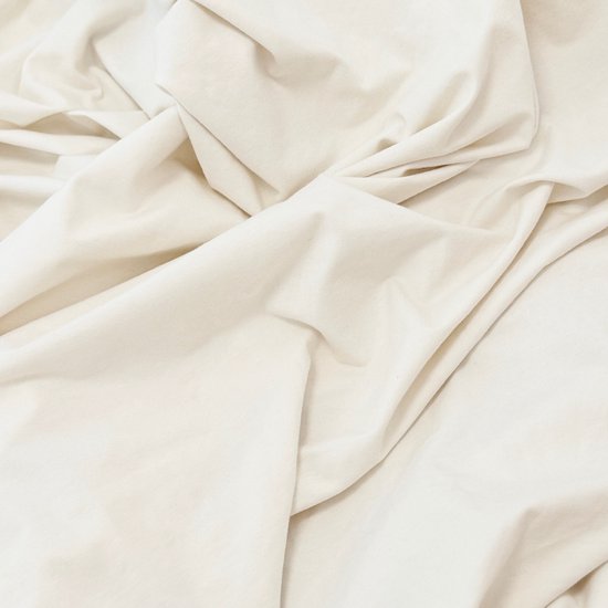 Drap-housse Kayori Tara Topper en Hoeslaken - 140-160 x 200-220 cm - Katoen bio - Sans repassage - Blanc cassé